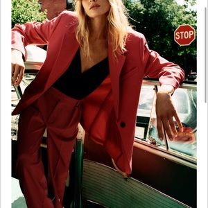 Zara Strawberry colored full length pants